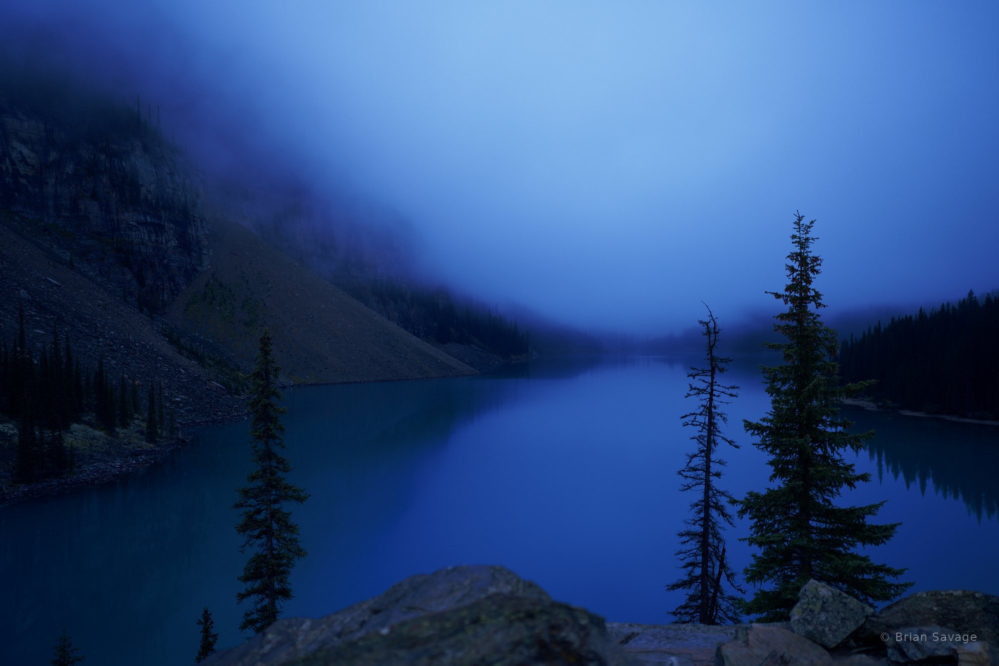 Moraine in Blue, Moraine Lake, Alberta