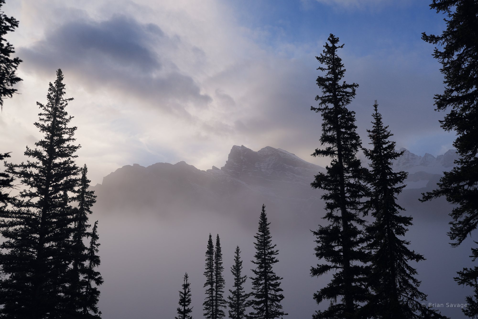 Morning Smoke, Moraine Lake, Alberta
