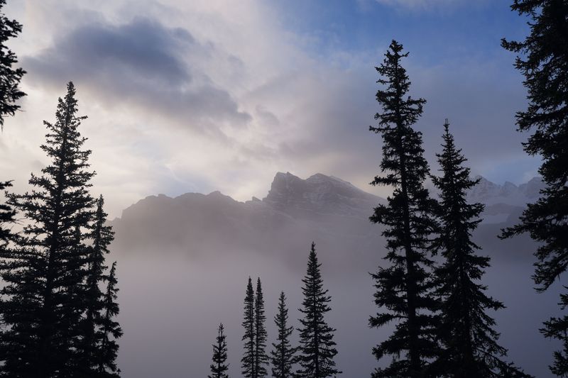 Morning Smoke, Moraine Lake, Alberta
